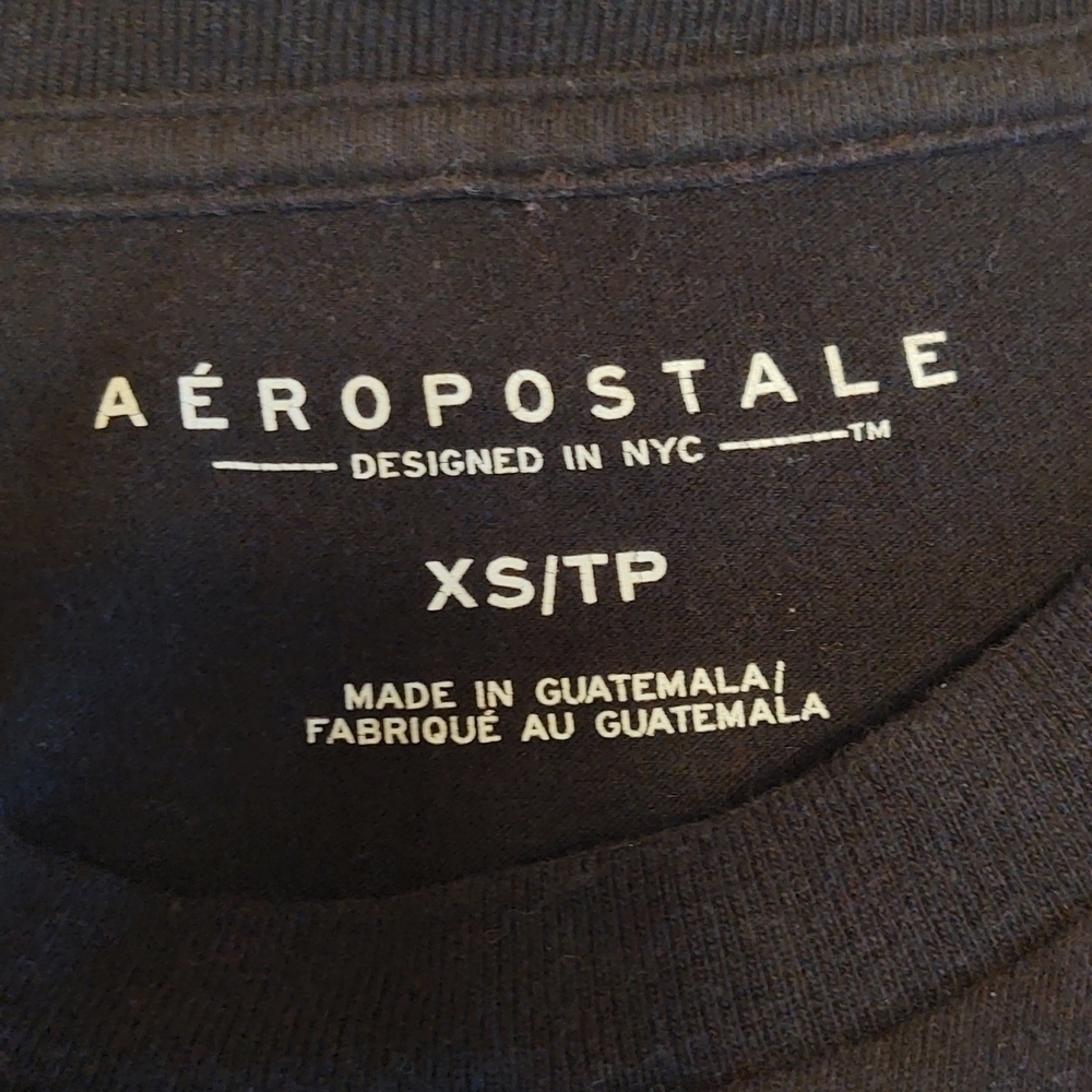 Aeropostale Black Short Sleeve Women's TShirt - Picture 4 of 4